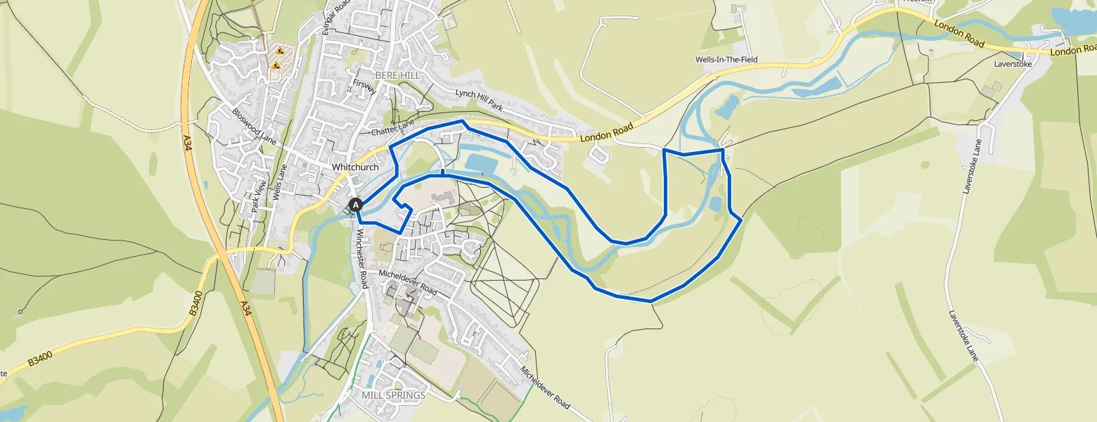 Fluss Test Brücke Schöner Blick auf den River Test Runde von